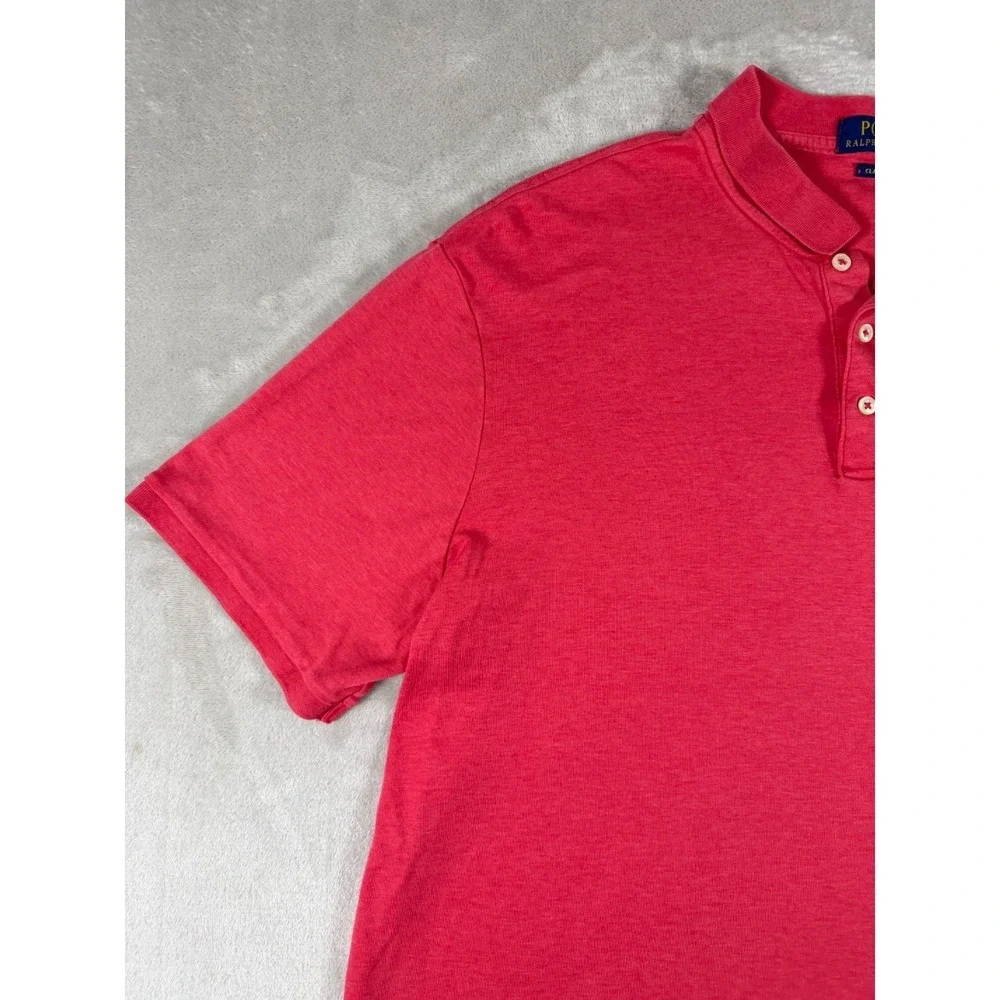 Polo Ralph Lauren Polo Shirt Mens XL Pink Pony Logo Short Sleeve